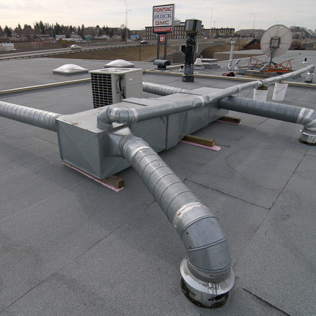 Modified Bitumen - Roof with HVAC